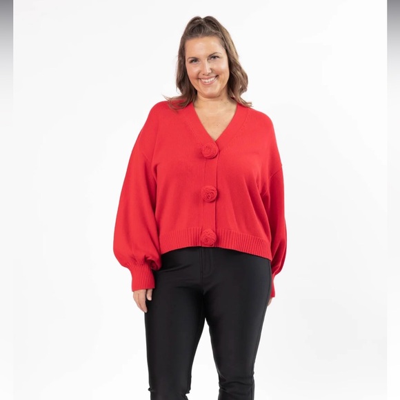 Smash + Tess Rosette Cardigan in Blushing Pink - Picture 10 of 10